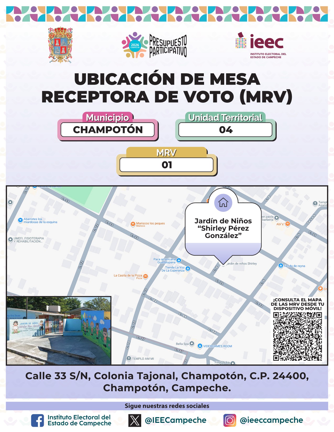 Ubicación de Mesas Champotón 1